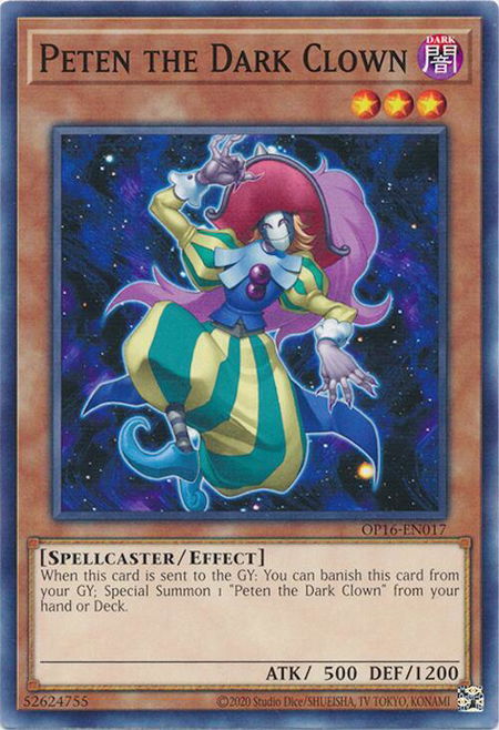 Peten the Dark Clown - OTS Tournament Pack 16 YuGiOh trading card