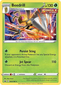 Beedrill - SWSH06: Chilling Reign (SWSH06) #003/198 - Holo Rare Pokémon Trading Card