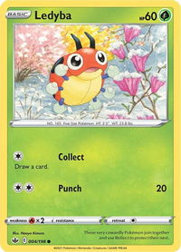 Ledyba - SWSH06: Chilling Reign (SWSH06) #004/198 - Common Pokémon Trading Card
