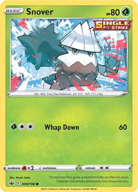 Snover - SWSH06: Chilling Reign (SWSH06) #009/198 - Common Pokémon Trading Card