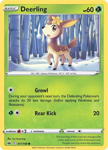 Deerling - SWSH06: Chilling Reign (SWSH06) #011/198 - Common Pokémon Trading Card