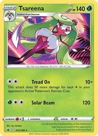 Tsareena - SWSH06: Chilling Reign (SWSH06) #015/198 - Rare Pokémon Trading Card