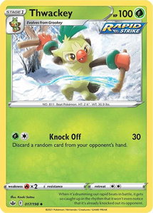 Thwackey - SWSH06: Chilling Reign (SWSH06) #017/198 - Uncommon Pokémon Trading Card