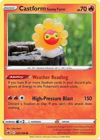 Castform Sunny Form - SWSH06: Chilling Reign (SWSH06) #022/198 - Common Pokémon Trading Card