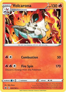 Volcarona - SWSH06: Chilling Reign (SWSH06) #024/198 - Rare Pokémon Trading Card