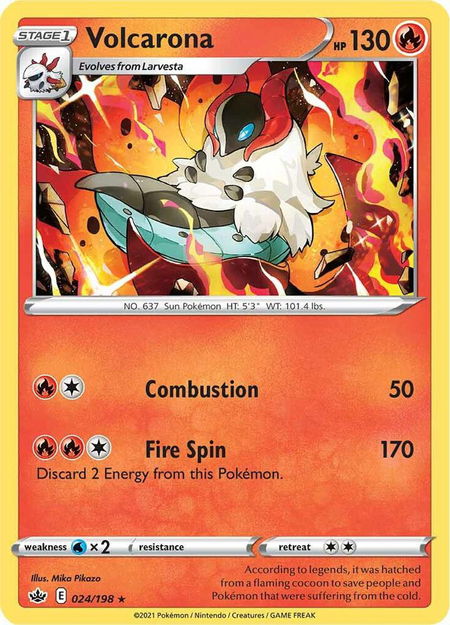 Volcarona - SWSH06: Chilling Reign Pokémon trading card