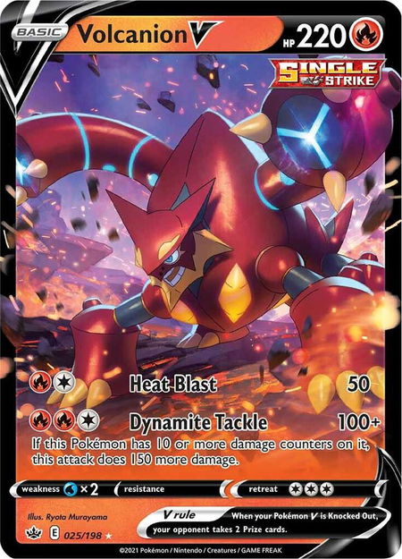 Volcanion V - SWSH06: Chilling Reign Pokémon trading card