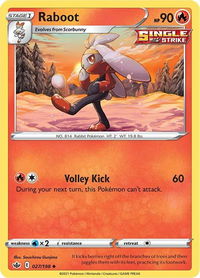Raboot - SWSH06: Chilling Reign (SWSH06) #027/198 - Uncommon Pokémon Trading Card