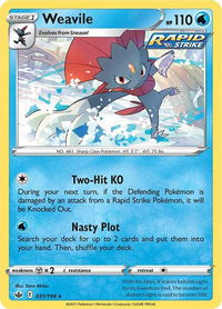 Weavile - SWSH06: Chilling Reign (SWSH06) #031/198 - Holo Rare Pokémon Trading Card