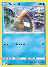 Snorunt - SWSH06: Chilling Reign (SWSH06) #035/198 - Common Pokémon Trading Card