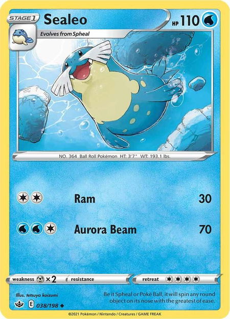Sealeo - SWSH06: Chilling Reign Pokémon trading card
