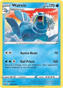 Walrein - SWSH06: Chilling Reign (SWSH06) #039/198 - Rare Pokémon Trading Card