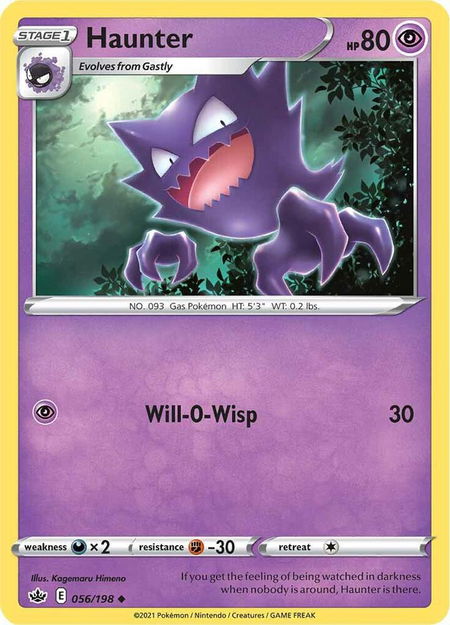 Haunter - SWSH06: Chilling Reign Pokémon trading card