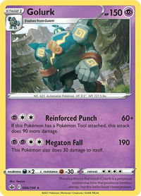Golurk - SWSH06: Chilling Reign (SWSH06) #066/198 - Rare Pokémon Trading Card