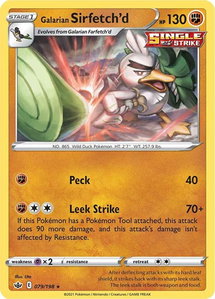 Galarian Sirfetch'd - SWSH06: Chilling Reign (SWSH06) #079/198 - Rare Pokémon Trading Card