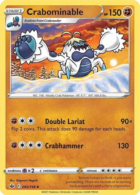 Crabominable - SWSH06: Chilling Reign Pokémon trading card
