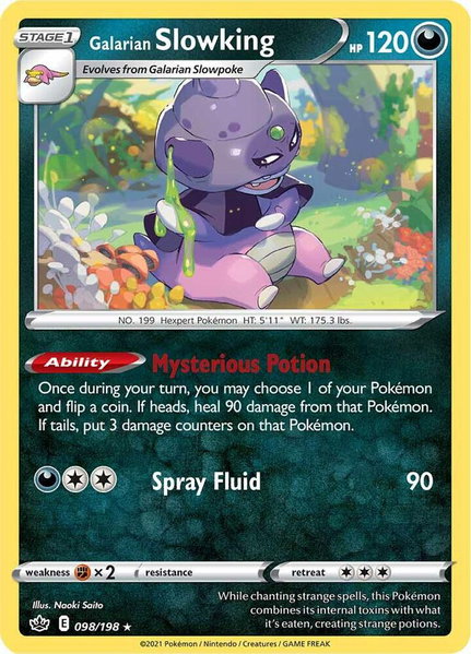 Galarian Slowking - SWSH06: Chilling Reign Pokémon trading card
