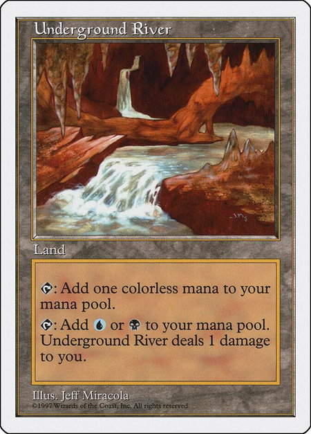 Underground River - Fifth Edition Magic: The Gathering trading card
