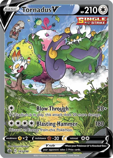 Tornadus V (Alternate Full Art) - SWSH06: Chilling Reign Pokémon trading card