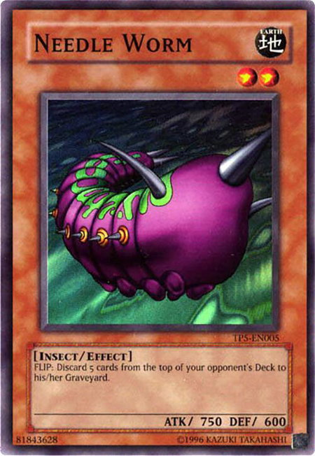 Needle Worm trading card from Tournament Pack 5 Needle Worm - Tournament Pack 5 YuGiOh trading card