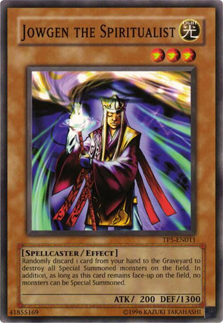 Jowgen the Spiritualist - Tournament Pack 5 YuGiOh trading card
