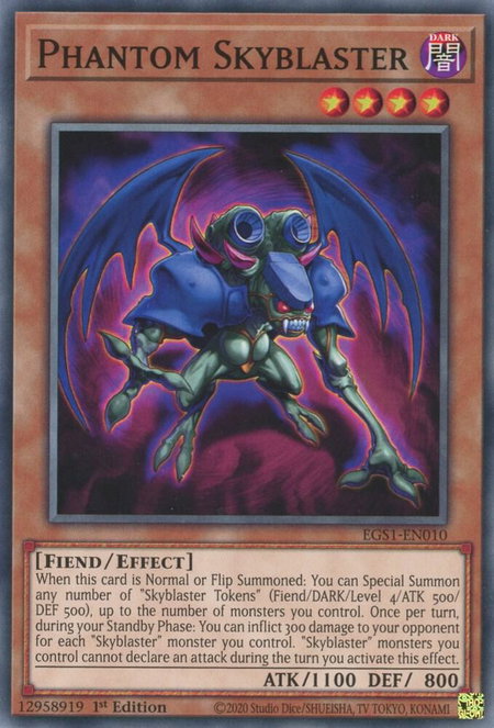 Phantom Skyblaster trading card from Egyptian God Deck: Slifer the Sky Dragon Phantom Skyblaster - Egyptian God Deck: Slifer the Sky Dragon YuGiOh trading card