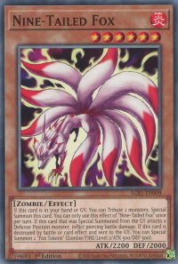 Nine-Tailed Fox - Egyptian God Deck: Slifer the Sky Dragon (EGS1) #EGS1-EN009 - Common / Short Print YuGiOh Trading Card