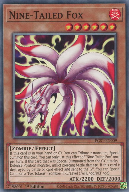 Nine-Tailed Fox - Egyptian God Deck: Slifer the Sky Dragon YuGiOh trading card