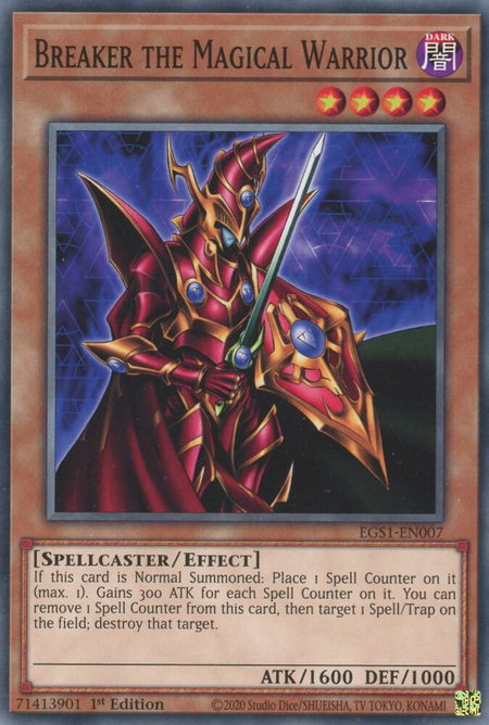 Breaker the Magical Warrior - Egyptian God Deck: Slifer the Sky Dragon YuGiOh trading card