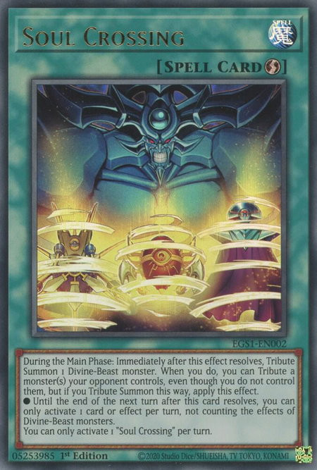 Soul Crossing trading card from Egyptian God Deck: Slifer the Sky Dragon Soul Crossing - Egyptian God Deck: Slifer the Sky Dragon YuGiOh trading card