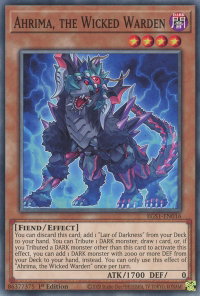 Ahrima, the Wicked Warden - Egyptian God Deck: Slifer the Sky Dragon (EGS1) #EGS1-EN016 - Common / Short Print YuGiOh Trading Card