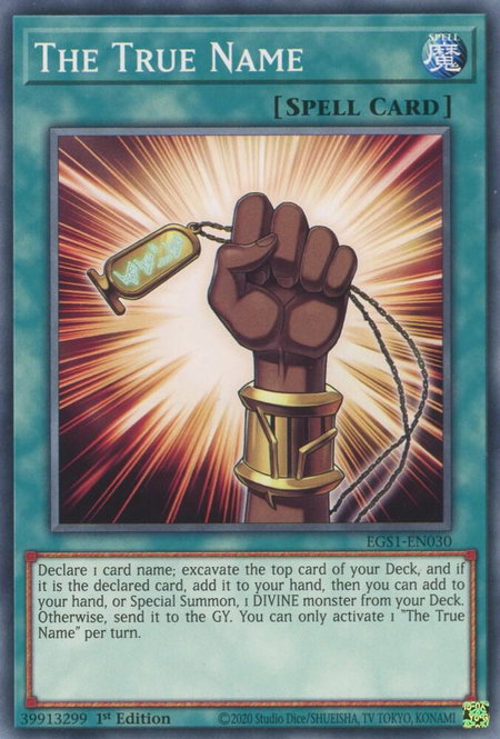 The True Name - Egyptian God Deck: Slifer the Sky Dragon YuGiOh trading card