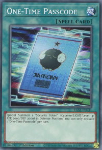 One-Time Passcode - Egyptian God Deck: Slifer the Sky Dragon (EGS1) #EGS1-EN031 - Common / Short Print YuGiOh Trading Card
