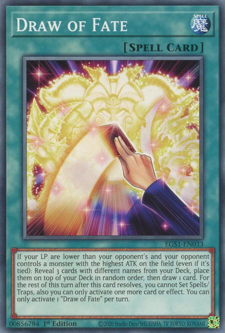 Draw of Fate - Egyptian God Deck: Slifer the Sky Dragon YuGiOh trading card