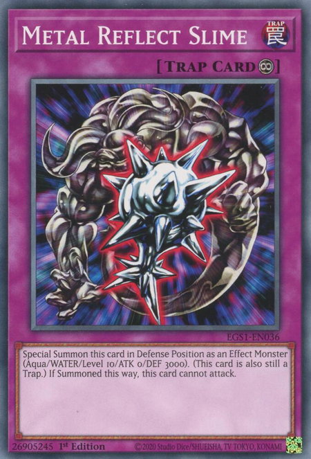 Metal Reflect Slime trading card from Egyptian God Deck: Slifer the Sky Dragon Metal Reflect Slime - Egyptian God Deck: Slifer the Sky Dragon YuGiOh trading card