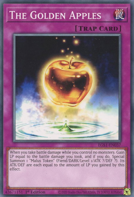 The Golden Apples trading card from Egyptian God Deck: Slifer the Sky Dragon The Golden Apples - Egyptian God Deck: Slifer the Sky Dragon YuGiOh trading card