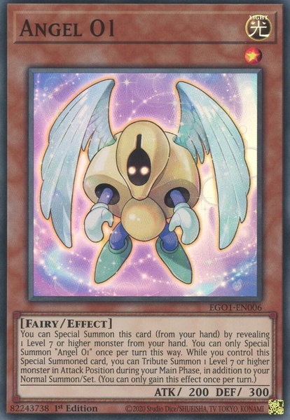 Angel O1 trading card from Egyptian God Deck: Obelisk the Tormentor Angel O1 - Egyptian God Deck: Obelisk the Tormentor YuGiOh trading card