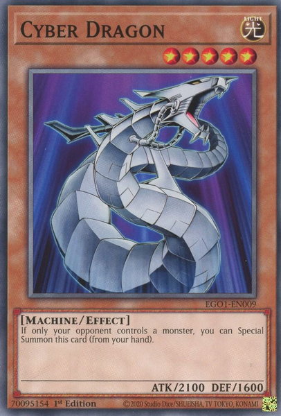 Cyber Dragon - Egyptian God Deck: Obelisk the Tormentor YuGiOh trading card