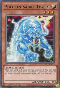 Photon Sabre Tiger - Egyptian God Deck: Obelisk the Tormentor (EGO1) #EGO1-EN013 - Common / Short Print YuGiOh Trading Card