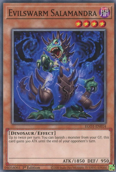 Evilswarm Salamandra - Egyptian God Deck: Obelisk the Tormentor YuGiOh trading card