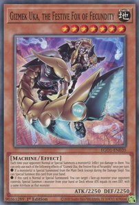 Gizmek Uka, the Festive Fox of Fecundity - Egyptian God Deck: Obelisk the Tormentor (EGO1) #EGO1-EN020 - Common / Short Print YuGiOh Trading Card
