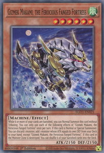 Gizmek Makami, the Ferocious Fanged Fortress - Egyptian God Deck: Obelisk the Tormentor (EGO1) #EGO1-EN021 - Common / Short Print YuGiOh Trading Card