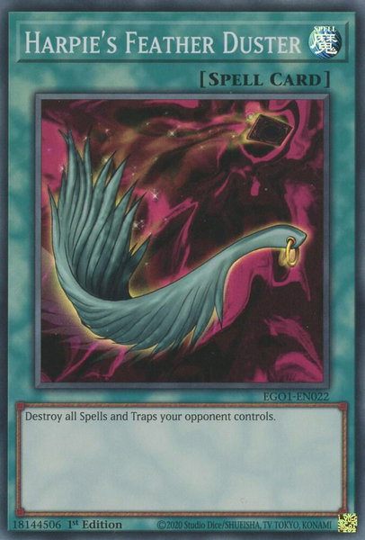 Harpie's Feather Duster - Egyptian God Deck: Obelisk the Tormentor YuGiOh trading card