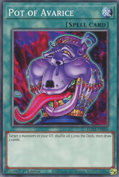 Pot of Avarice - Egyptian God Deck: Obelisk the Tormentor YuGiOh trading card