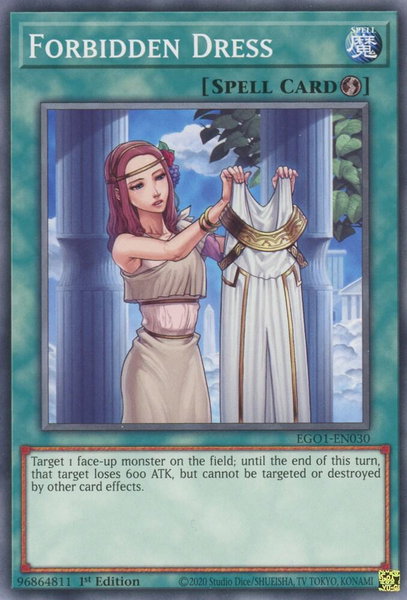 Forbidden Dress - Egyptian God Deck: Obelisk the Tormentor YuGiOh trading card
