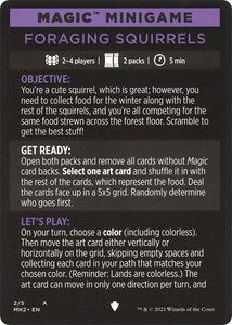 Magic Minigame: Foraging Squirrels - Modern Horizons 2 (MH2) #2 - Special Magic: The Gathering Trading Card