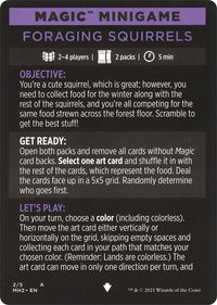 Magic Minigame: Foraging Squirrels - Modern Horizons 2 (MH2) #2 - Special Magic: The Gathering Trading Card