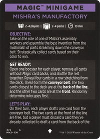Magic Minigame: Mishra's Manufactory - Modern Horizons 2 (MH2) #3 - Special Magic: The Gathering Trading Card