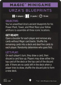 Magic Minigame: Urza's Blueprints - Modern Horizons 2 (MH2) #4 - Special Magic: The Gathering Trading Card