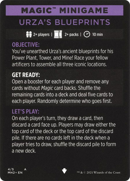 Magic Minigame: Urza's Blueprints - Modern Horizons 2 Magic: The Gathering trading card